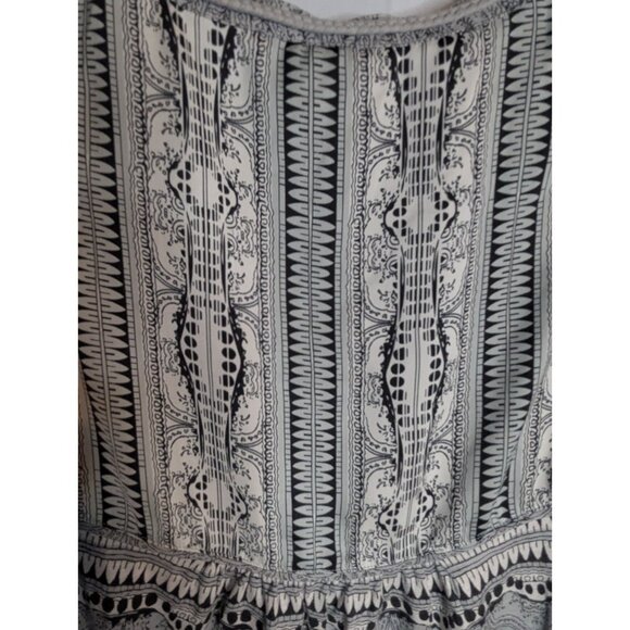 Anthropologie Akemi & Kin Geometric Babydoll Tank Top Sz S Y2K 90s Look Modal - Picture 4 of 8